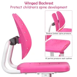 Costway Children Desk Chair Set Adjustable Study Table Drawer Winged Backrest Chair -Costway GUEST f2600da4 4eb3 4c96 96bb 8712c40425d1