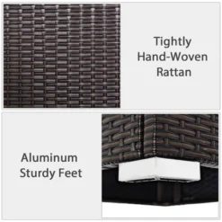 Costway 2PCS Patio Rattan Armless Sofa Sectional Furniture Conversation W/ Cushion -Costway GUEST f2769e6c 2079 4eee b316 aa6054283b6f