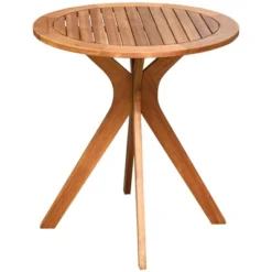 Costway 27'' Outdoor Round Table Solid Wood Coffee Side Bistro Table -Costway GUEST f3130859 b34b 4370 8b00 77a34a94052c