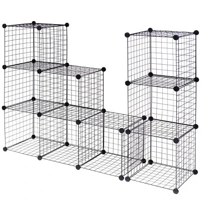 Costway 12 Cube Grid Wire Organizer Wardrobe Shelves Bookcase DIY 8 Costway 12 Cube Grid Wire Organizer Wardrobe Shelves Bookcase DIY - Image 6