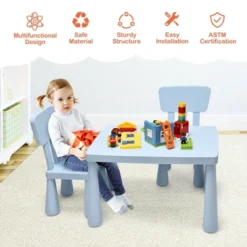 Costway Kids Table & 2 Chairs Set Toddler Activity Play Dining Study Desk Baby Gift -Costway GUEST f36572e9 f219 40a2 b4ae 6a472eb3c7d9