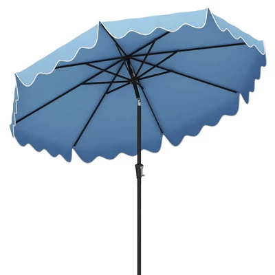 Costway 9 FT Patio Umbrella 2-Tier Market Table Umbrella With Sun-Protective Canopy Beige/Navy/Gray/Brown/Turquoise 13 Costway 9 FT Patio Umbrella 2-Tier Market Table Umbrella With Sun-Protective Canopy Beige/Navy/Gray/Brown/Turquoise - Image 11