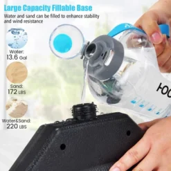 Costway Patio 4pcs 13L Cantilever Offset Umbrella Base Heavy Duty Outdoor Square Black -Costway GUEST f4547722 32cd 4286 8882 bed874a11e01