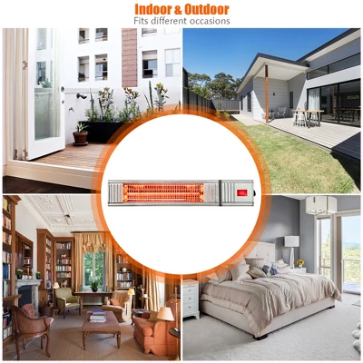 Costway 1500W Infrared Patio Heater W/ Remote Control & 24H Timer For Indoor Outdoor 9 Costway 1500W Infrared Patio Heater W/ Remote Control & 24H Timer For Indoor Outdoor - Image 7