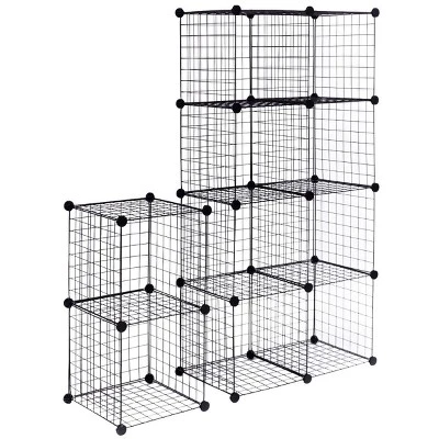 Costway 12 Cube Grid Wire Organizer Wardrobe Shelves Bookcase DIY 9 Costway 12 Cube Grid Wire Organizer Wardrobe Shelves Bookcase DIY - Image 7
