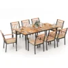Costway 9 PCS Patio Dining Set 79" Rectangle Dining Tables With 8 Wooden Armchairs 1 Costway 9 PCS Patio Dining Set 79" Rectangle Dining Tables With 8 Wooden Armchairs -Costway GUEST f5dd9ca8 a95b 476c 9f6f e725c9d3f8bf
