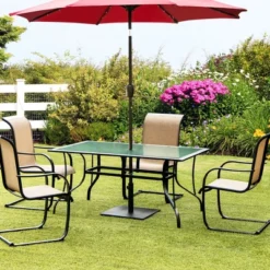 Costway 36LBS Square Umbrella Base Stand Weighted Patio Market Umbrellas Black -Costway GUEST f6341d77 a72c 42d7 a770 aeff4930c283