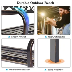 Costway Garden Bench Outdoor Furniture Porch Path Loveseat Chair -Costway GUEST f68c0838 15c5 4403 be72 5da2ea299320