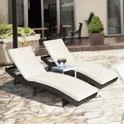 Costway 2PCS Patio Rattan Folding Lounge Chair Chaise Adjustable White Cushion 21 Costway 2PCS Patio Rattan Folding Lounge Chair Chaise Adjustable White Cushion -Costway GUEST f6f2727d e764 4cd9 9755 e8a2a460bdce