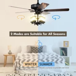 Costway 50'' Ceiling Fan With Light Classic Ceiling Fan Lamp W/Noiseless Reversible Motor 15 Costway 50'' Ceiling Fan With Light Classic Ceiling Fan Lamp W/Noiseless Reversible Motor -Costway GUEST f7330dd5 fbe8 45cc ba13 ce3f07c0e041