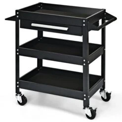 Costway Three Tray Rolling Tool Cart Mechanic Cabinet Storage ToolBox Organizer W/Drawer -Costway GUEST f789725e a265 4e89 82fd e9e76a10e597