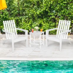 Costway 2PCS Patio Adirondack Chair Side Table Set Solid Wood Garden Deck White 12 Costway 2PCS Patio Adirondack Chair Side Table Set Solid Wood Garden Deck White -Costway GUEST f81a77c8 ea60 4a54 8bf9 aae244228ccb