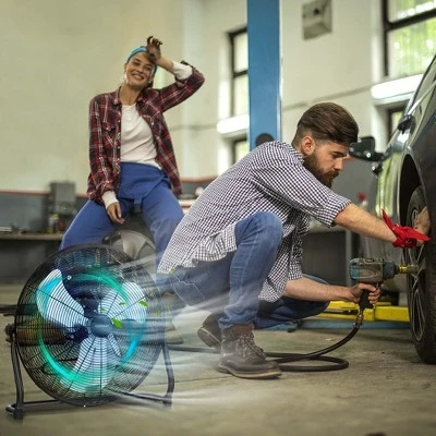 Costway 20 Inches High Velocity Floor Fan, Portable Pivoting Fan With 3 Powerful Speeds 3 Costway 20 Inches High Velocity Floor Fan, Portable Pivoting Fan With 3 Powerful Speeds