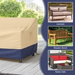 Costway Patio 60''x43'' 2-Seater Bench Loveseat Deep Sofa Cover Waterproof Handle Air Vent 19 Costway Patio 60''x43'' 2-Seater Bench Loveseat Deep Sofa Cover Waterproof Handle Air Vent -Costway GUEST f922e34f 96cf 4a33 95ef b5497a30a73e