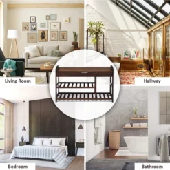 Costway 3-Tier Bamboo Shoe Bench Entryway Storage Rack Organizer Home Hallway BrownNature -Costway GUEST f9321424 2733 4dd3 865a 047e2fb9bdc3