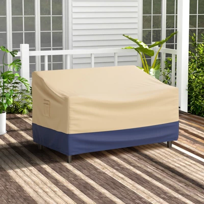 Costway Patio 60''x43'' 2-Seater Bench Loveseat Deep Sofa Cover Waterproof Handle Air Vent 4 Costway Patio 60''x43'' 2-Seater Bench Loveseat Deep Sofa Cover Waterproof Handle Air Vent - Image 2