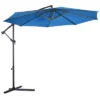 Costway 10' Hanging Umbrella Patio Sun Shade Offset Outdoor Market W/ Cross Base Blue -Costway GUEST fa6f4c0e b9e8 4ae4 8670 32a2264eadad