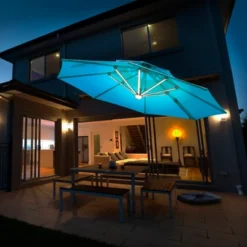 Costway 10ft Solar LED Patio Umbrella 360Degree Rotation W/USB Turquoise 13 Costway 10ft Solar LED Patio Umbrella 360Degree Rotation W/USB Turquoise -Costway GUEST fb9b4ca0 6cb2 4b08 8c24 67795c03159d