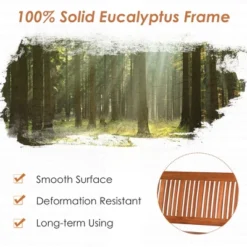 Costway 50'' Two Person Outdoor Garden Bench Loveseat Porch Chair Solid Wood W/Armrest -Costway GUEST fbc968a9 68ce 466a b766 8f98d2c22138