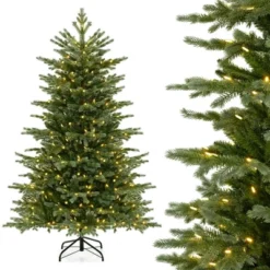 Costway 5 FT Artificial Christmas Tree With 1426 Lush PVC & PE Tips 200 LED Lights -Costway GUEST fc4498ec 714b 47e2 a6c9 aa811a3393a2