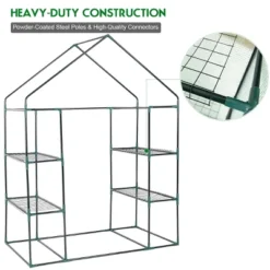 Costway Portable Mini Walk In Outdoor 4 Tier 8 Shelves Greenhouse -Costway GUEST fc549e13 10aa 4dc2 96b5 4b7cab31ab2a