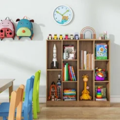 Costway 5-Cube Bookcase For Kids 41" Wooden Toy Storage Organizer For Kid's Room White/Natural 16 Costway 5-Cube Bookcase For Kids 41" Wooden Toy Storage Organizer For Kid's Room White/Natural -Costway GUEST fc64203a 58ad 499c aff4 a6ce179ca629