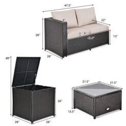 Costway 4PCS Outdoor Patio Rattan Furniture Set Cushioned Loveseat Storage Table 14 Costway 4PCS Outdoor Patio Rattan Furniture Set Cushioned Loveseat Storage Table -Costway GUEST fd1b35af 7b54 4e54 b96c 87dd0a3cb2bf