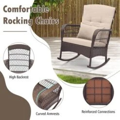 Costway 3 PCS Patio Rocker Set Outdoor Wicker Rocking Chairs With Double-Layer Coffee Table Gray/Navy/Beige/Red 19 Costway 3 PCS Patio Rocker Set Outdoor Wicker Rocking Chairs With Double-Layer Coffee Table Gray/Navy/Beige/Red -Costway GUEST fd33ba2a 5715 47ae a007 70babd9cb578