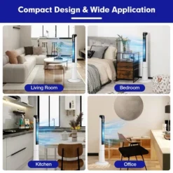 Costway Portable 48'' Tower Fan 80° Oscillating Bladeless Fan With Remote & LED Control -Costway GUEST fe5b92a4 ef8d 4f1f b498 ab42471c3bee