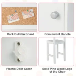 Costway Kids Desk And Chair Set Study Writing Workstation With Bookshelf & Bulletin Board 18 Costway Kids Desk And Chair Set Study Writing Workstation With Bookshelf & Bulletin Board -Costway GUEST fe9615b2 8882 4a03 9ce4 df0c2353e255