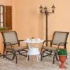 Costway 2PCS Patio Swing Glider Chair Single Rocking Chair Yard Outdoor Brown -Costway GUEST ff2c041d 9d37 4351 aab5 cf6fbaeea223