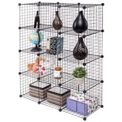 Costway 12 Cube Grid Wire Organizer Wardrobe Shelves Bookcase DIY 18 Costway 12 Cube Grid Wire Organizer Wardrobe Shelves Bookcase DIY -Costway GUEST ff4fb1a6 1b64 4e15 b18a ecd0fa52c0f6