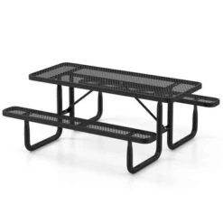 Costway 72" Coated Steel Camping Table With Seats Outdoor Picnic Table & Bench Set For 8 Black 20 Costway 72" Coated Steel Camping Table With Seats Outdoor Picnic Table & Bench Set For 8 Black -Costway GUEST ffcb0cdf 95d2 43fc bf2f 67c9c011e81a